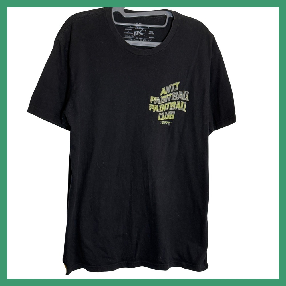 CK Punishment for Capital Mens Anti Paintball Paintball Club Graphic Tee Black L